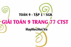 Giải Toán 9 trang 77 tập 1 Chân trời sáng tạo SGK